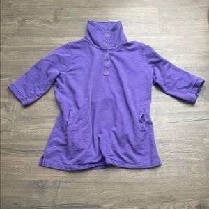 Junonia Activewear Purple 3/4 Sleeve Sweatshirt Style Top, Size 1X